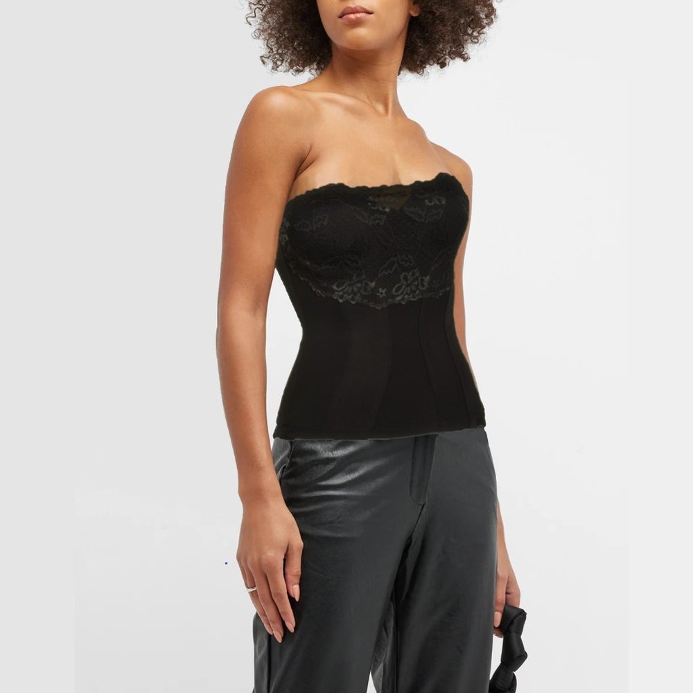 F.I.T. Shapewear Meant To Be Seen Bustier Cami Black Sz XL